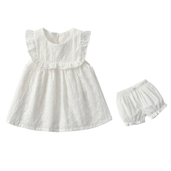 baby girls eyelet lace outfit