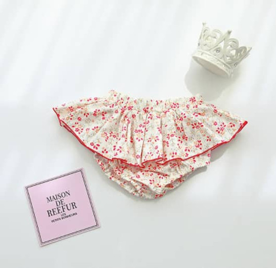 girls coral floral bloomers