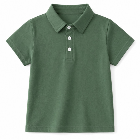 boys green polo shirt