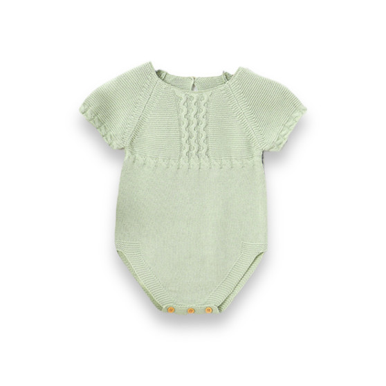 baby girls green knit bodysuit