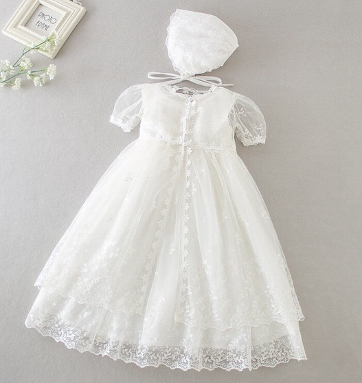 baby sleeveless baptism dress