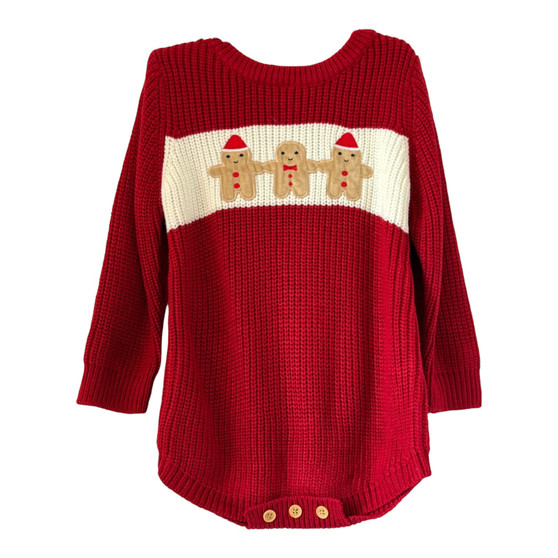 baby boys knit christmas romper