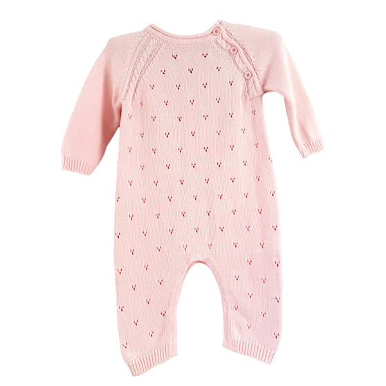 baby girls spring blush pointelle romper