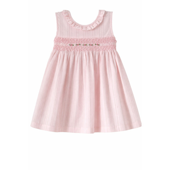 baby girls floral sleeveless smocked dress