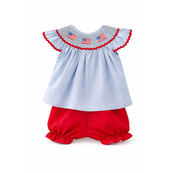 baby girls patriotic usa smocked outfit set