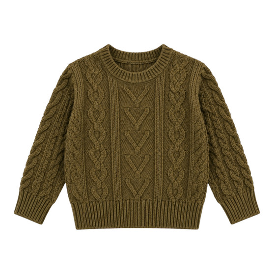 baby toddler boys green cable knit sweater
