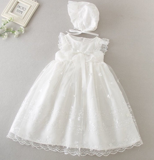 Baptism dress embroidered