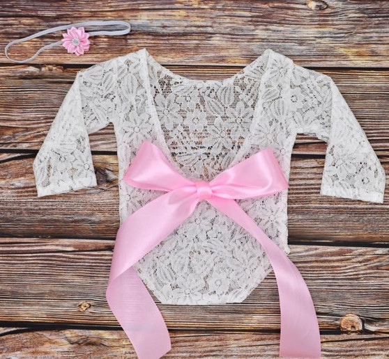 baby lace romper photography prop