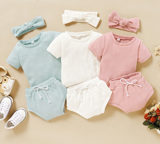 baby summer outfit with headband