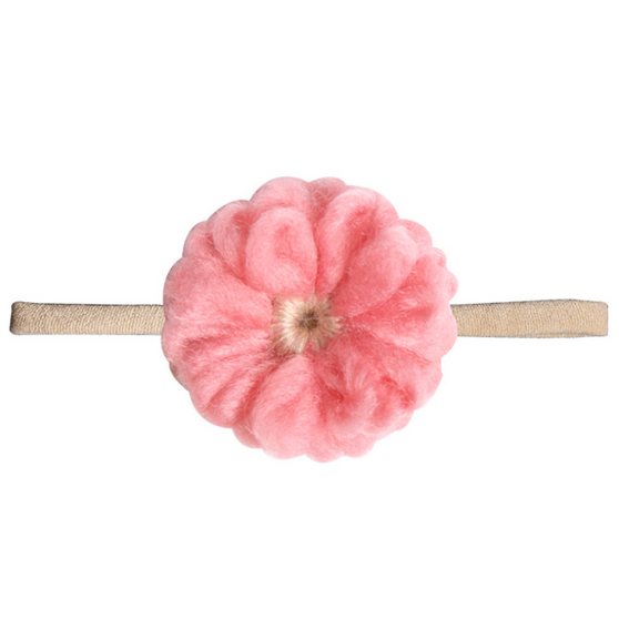 toddler baby pink floral felt headband