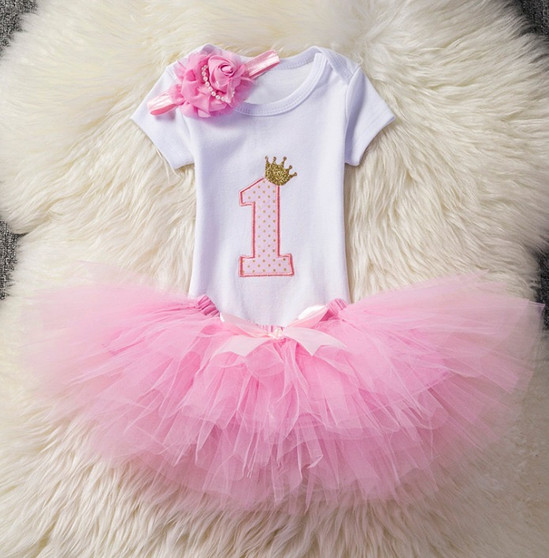 baby girl pink first birthday outfit