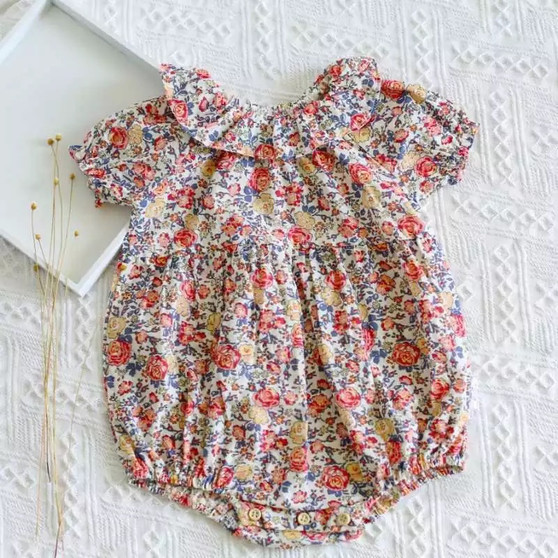 baby girl floral print romper
