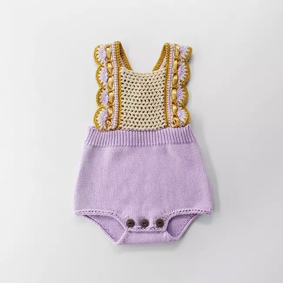 baby girl knit romper