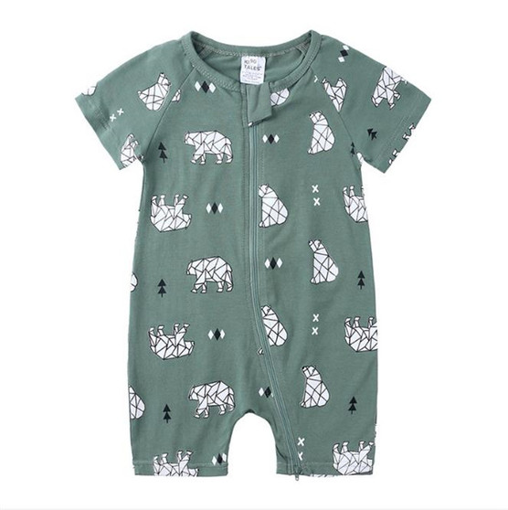 baby double zip romper