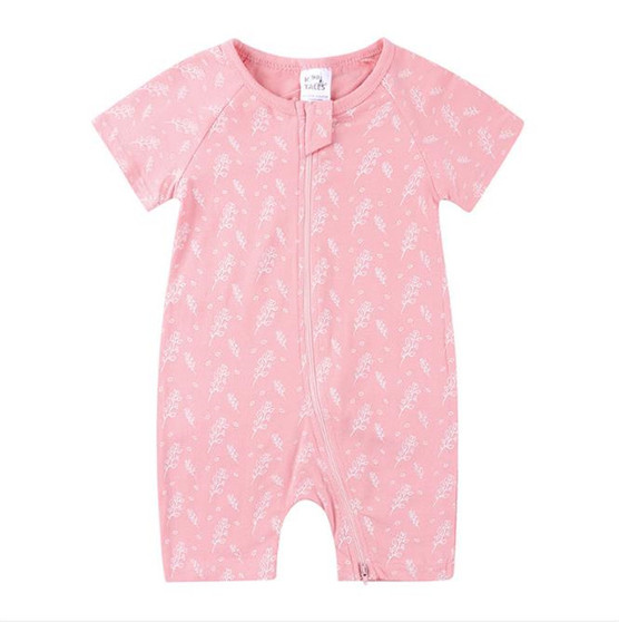 baby girls double zip romper