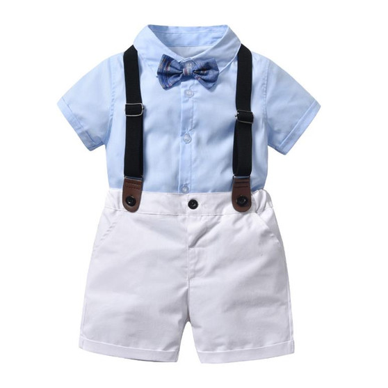 baby boy blue linen shirt