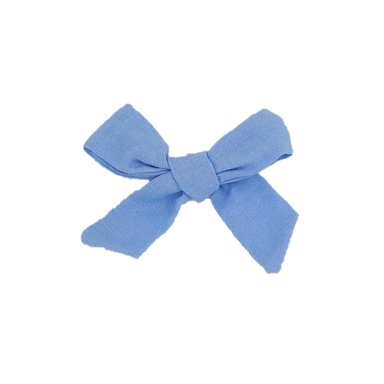 baby girls blue bow with clip