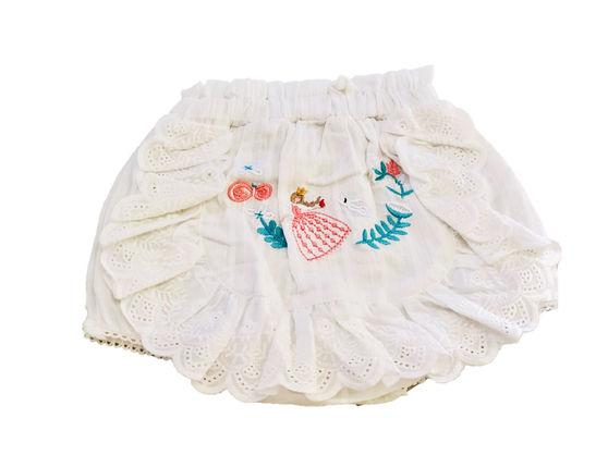 baby girls white embroidered bloomers