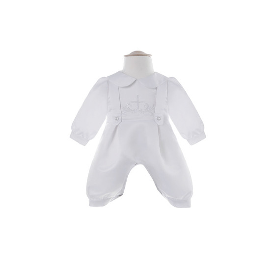 baby boy baptism romper