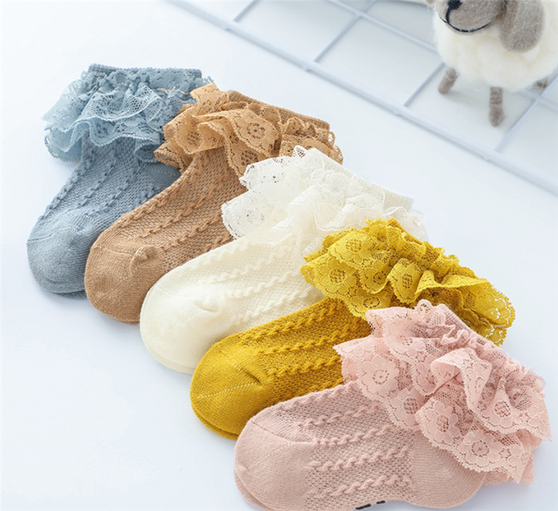 baby girls lace frill socks