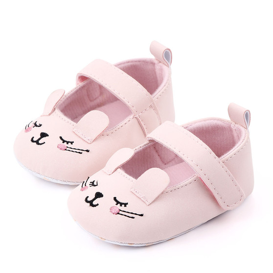 baby girls pink kitten shoes