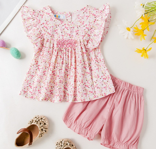 Dream Cottage Floral - Smocked Top with Bloomer main image 1