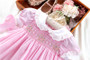 toddler pink smocked dress