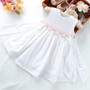 baby girls white smocked dress sleeveless