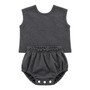 baby boys girls charcoal lounge set tank with bloomers