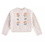 girls white fall embroidered floral sweater toddler matching