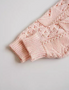 girls pink sweater cable knit