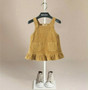 girls mustard frill dress
