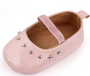 baby girls pink studded flats