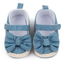 baby girls denim bow flats