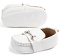 baby boys white loafers leather baptism christening