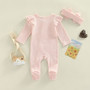 baby girls zipper footie