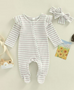 baby girls taupe zipper footie