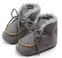 baby boys girls grey moccasin booties