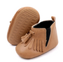 baby girls brown leather boots fringe