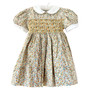 toddler girls yellow fall floral smocked dress