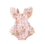 baby girls pink boho romper easter