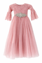 girls toddler baby rose pink country lace flower girl dress