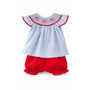 baby girls patriotic usa smocked outfit set
