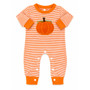 baby's striped pumpkin romper