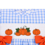 baby girls pumpkin smocked romper