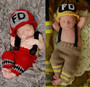 Newborn Firefighter Photography Props Set