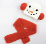 Red christmas snowman photography prop crochet.