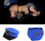 Police Crochet Baby Boy Photography Prop Newborn
