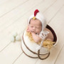 Crochet Chicken Hat Baby Photography Prop Barnyard Farm Theme