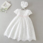 baby short sleeve baptism gown